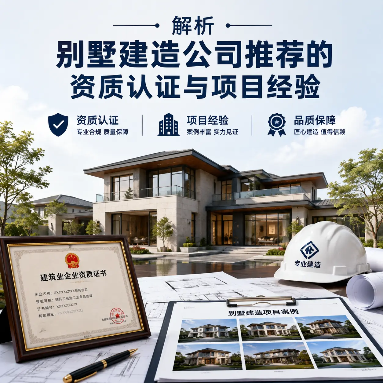 解析 陕西 别墅建造公司推荐的资质认证与项目经验