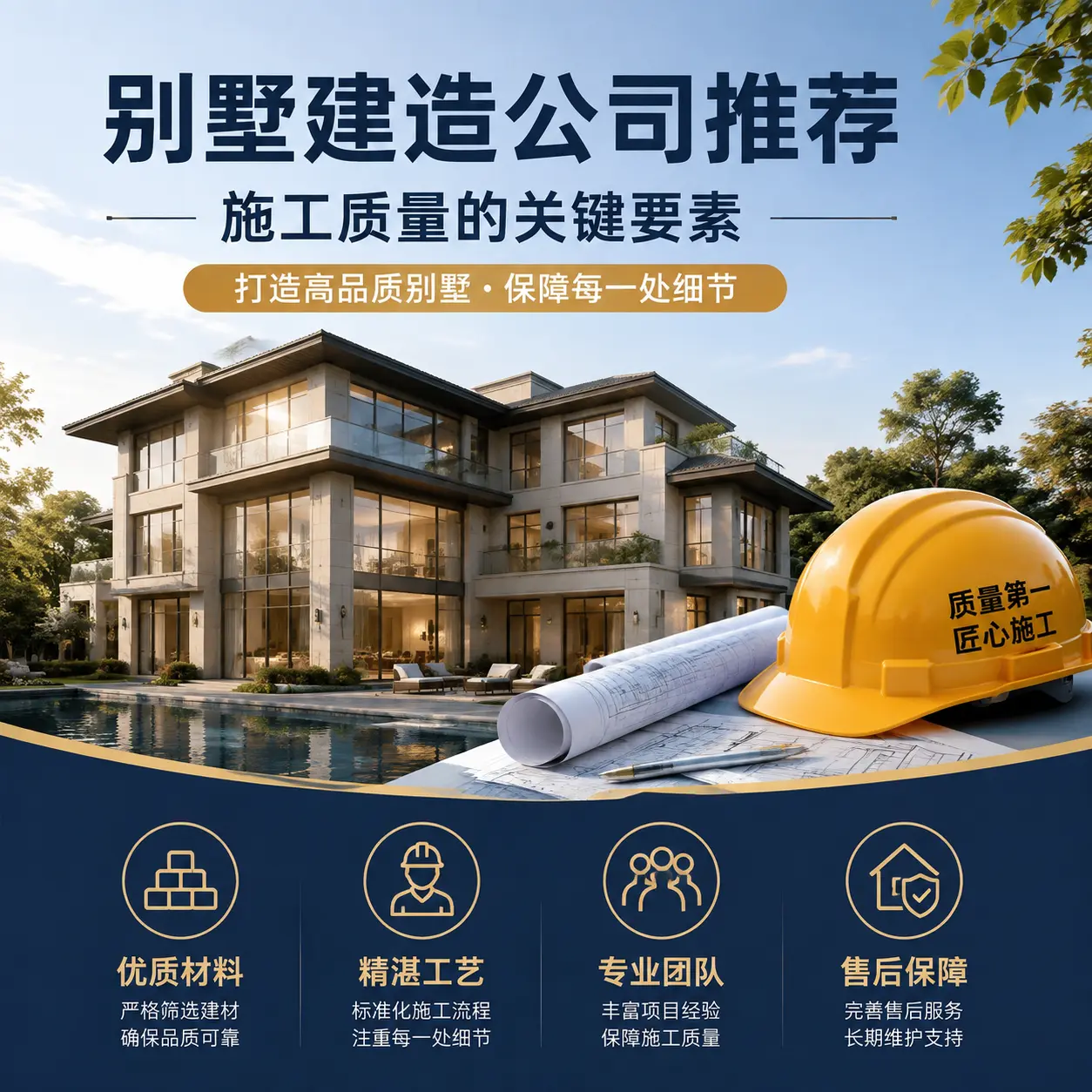 别墅建造公司推荐： 陕西 施工质量的关键要素