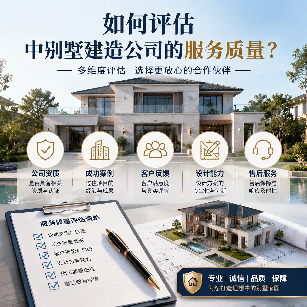 如何评估 陕西 中别墅建造公司的服务质量？