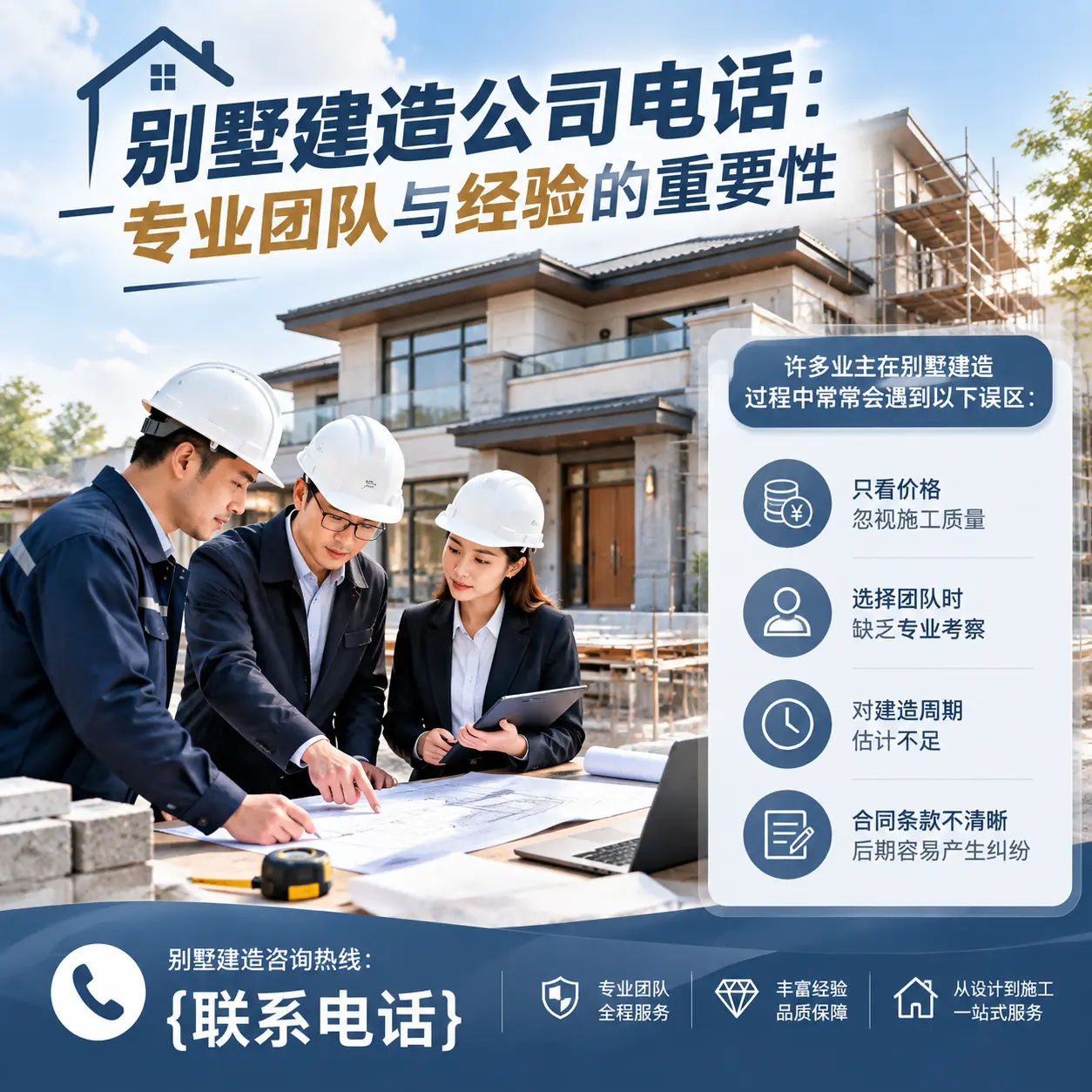 陕西别墅建造公司电话:专业团队与经验的重要性