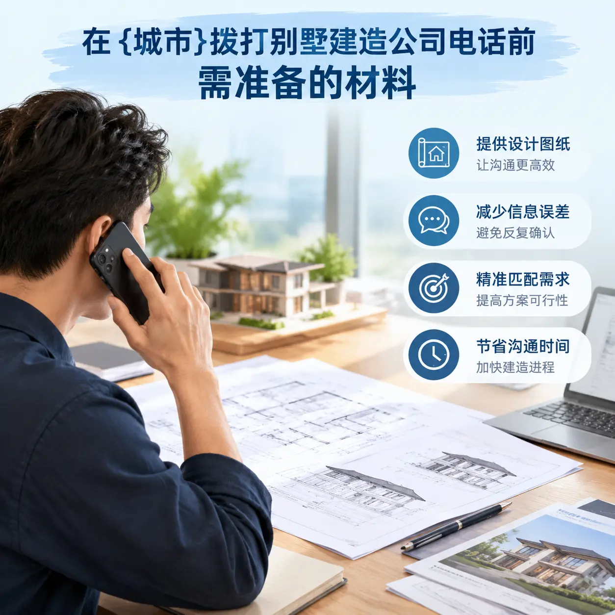 在陕西拨打别墅建造公司电话前需准备的材料